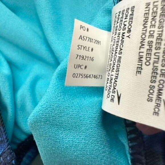 Speedo Strappy Fixed Backs Women's Size 24/XXS Washed Tie Dye Chlorine Resistant - Picture 6 of 9